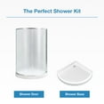 thumbnail image 3 of Ove Decors Breeze 36 in x 36 in x 77 in H Curved Corner Shower with Frosted Glass & Shower Base and Satin Nickel Hardware, 3 of 15