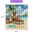 thumbnail image 5 of Vizsla Hello Summer Beach Theme with Sunglasses and Tropical Cocktail Shower Curtain Vizslas Dog Lover Gifts Idea Waterproof Bathroom Bathtub Curtain - 00009, 5 of 5