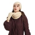 thumbnail image 2 of Lnzyyephy Women's Winter Knitted Hat with Scarf Gloves Socks 4 Pcs Sets Thick Warm Suits Winter Accessories, 2 of 9