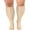 Beige-A, variant on 1 Pairs Plus Size Compression Socks for Women and Men Wide Calf Extra Knee High Support for Circulation Big and Tall Size 2XL-4XL White