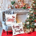 thumbnail image 4 of 4-pack Christmas tree covers Merry Christmas for sofa bedroom decorative pillow case, 4 of 5