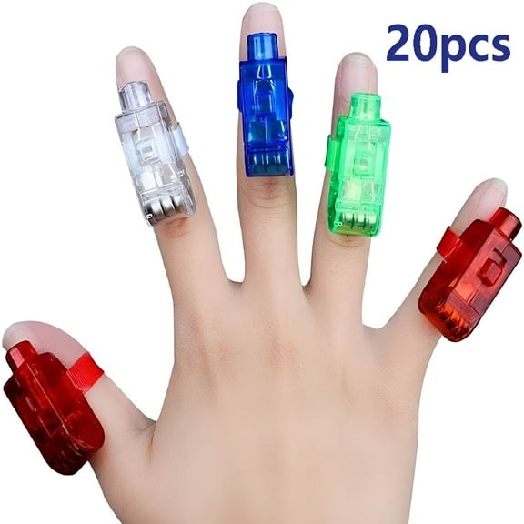 HIBIBUD LED Finger Ring Light Party Favors Glow Flashlight Kids Birthday Halloween