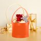 thumbnail image 1 of Handheld Leather Bucket Flower Box Round Handheld Gift Box Korean Style Flower Arrangement Bucket, 1 of 6