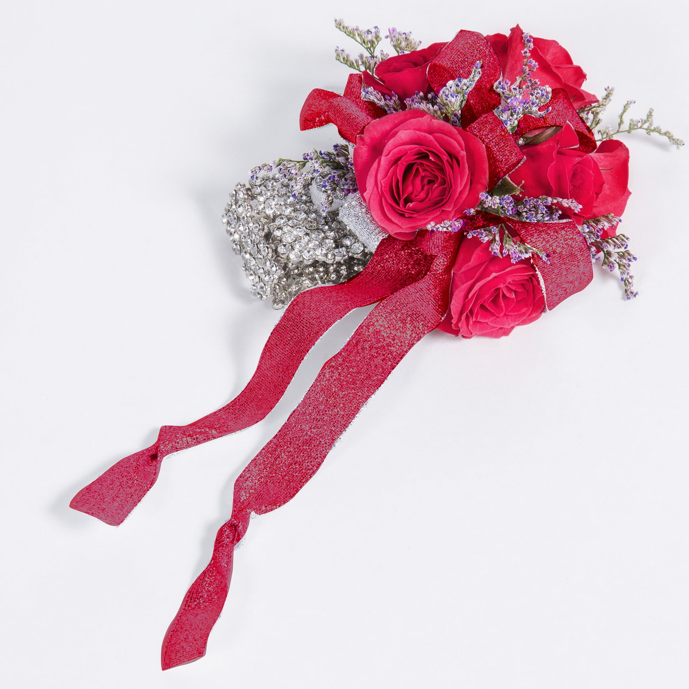 (3 pack) Offray Ribbon, Red 7/8 inch Galena Metallic Ribbon, 9 feet