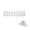 19.7" x 5.1", variant on 19.7" x 5.1" White Plastic Picket Fence, Decorative Garden Fence with 1 Base – for Lawn, Flower Beds, Tree Borders, Indoor & Outdoor Landscape Edging, 1pc