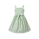 thumbnail image 3 of Vestido de Niña Verde a Rayas con Botones y Bolsillos Vestido Veraniego para Uso Diario 8 Años, 3 of 7