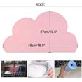 thumbnail image 4 of manteles individuales de silicona (rosa + blanco) para niños, bonito tapete de mesa para niños con forma de nube, impermeable y lavable, antideslizante, 4 of 5