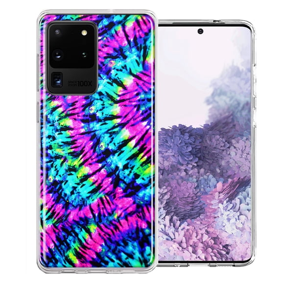 MUNDAZE For Samsung Galaxy S20 Ultra Hippie Tie Dye Design Double Layer Phone Case Cover