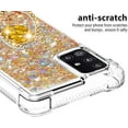 thumbnail image 4 of Case for Samsung Galaxy A51 5G, Galaxy A51 5G Liquid Case Glitter Clear TPU Cute Love Moving Quicksand Sparkle Phone Case with Stand Liquid Shockproof Cover for Samsung Galaxy A51 5G Gold YBZ, 4 of 12