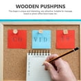thumbnail image 3 of DEEPCRAFF Wood Color Push Pins for Cork Boards, Office Supplies, Simple Design, and Easy to Use, 1 Box, 3 of 8