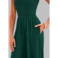 thumbnail image 4 of FreshPretty Womens Jumpsuit Summer Casual Loose One Piece Overalls Smocked Sleeveless Wide Leg Rompers With Pockets, 4 of 7
