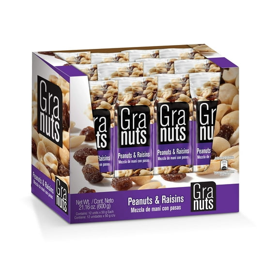 Granuts Peanut & Raisins , Display 1.76oz
