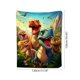 thumbnail image 3 of Cartoons Dinosaur Print Flannel Fleece Throw Blanket Soft Cozy Decorative Blanket For Home Bedroom Sofa, 3 of 6