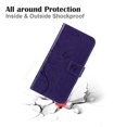 thumbnail image 5 of iPhone XS Max Wallet Case, Dteck Embossed Flower Butterfly Magnetic Flip PU Leather Folio Stand Case Cover Built-in Card Slots & Money Pocket, with wrist Strap, For Apple iPhone XS Max, Purple, 5 of 6