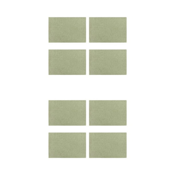 Manteles Individuales Naiovety 4 Piezas de Lino Verde 2 Piezas