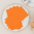 thumbnail image 5 of Balsa Circle 50 Orange Plain Soft 2 Ply Dinner Table Cocktail Paper Napkins Party Events Reception Decorations, 5 of 8