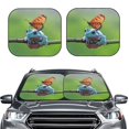 thumbnail image 2 of Fotbe Butterfly Landing On Head Dumpy Frog 2-Piece Car Windshield Sun Shade | Sun Blocker for Car Windshield | Foldable Automotive Interior Accessories for Sun Protection-Medium, 2 of 7
