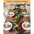thumbnail image 4 of 13 Inch Round Placemats Set of 6, Christmas Truck Non Slip Heat Insulation PP Table Mats, Winter Snowflakes Xmas Tree Deer Red Black Washable Place Mats for Kitchen Dining Party Table Decor, 4 of 7