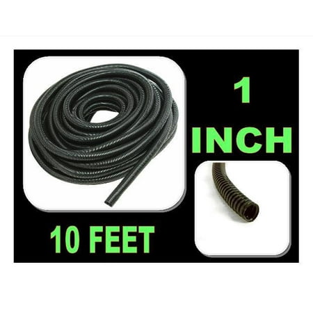 1 Inch Split Wire Loom Black 10' Feet 1