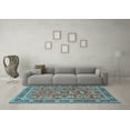 thumbnail image 3 of Ahgly Company Indoor Rectangle Persian Light Blue Traditional Area Rugs, 5' x 8', 3 of 4