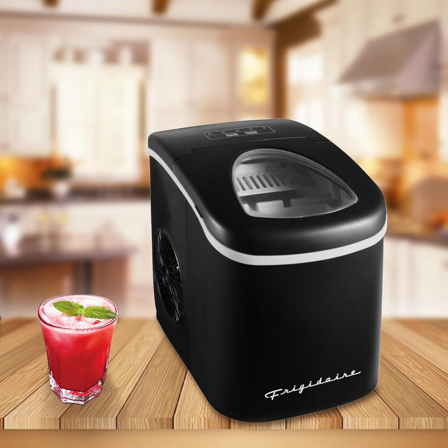 Compact Countertop Ice Maker, 26 lb per Day, Black