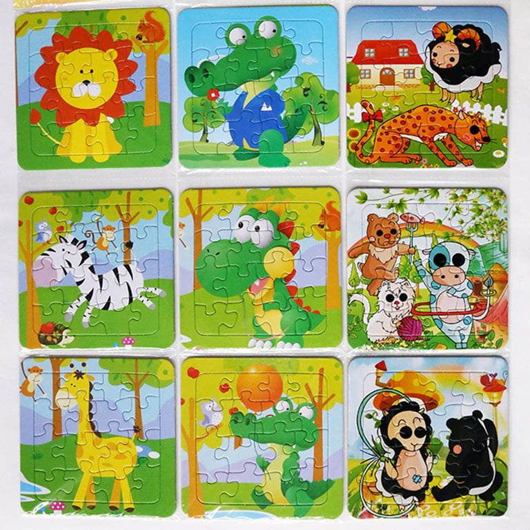 YDxl 1 Set Kids Puzzle Hands-on Ability Bright Color Hand-eye Coordination  Paper Boys Girls Early Educational Jigsaw Kids Toy for Gift
