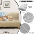 thumbnail image 5 of Xixirimido Armless Futon Cover Futon Slipcover Couch Cover Futon Sofa Bed Cover Furniture Protector with Elastic Bottom Machine Washable, Starfish Shell Sea Beach, 5 of 8