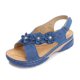 thumbnail image 5 of WILLBEST Sandalias De Plataforma Para Mujer, Sandalias De Verano Para Mujer, Zapatos Casuales De Playa Con Diseño Floral, Tacón Medio, Calzado Cómodo Para Uso Diario, 5 of 6