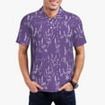 thumbnail image 2 of Salouo Lavender Flowers for Men's Short Sleeve Polo Shirts,Polo Shirts for Men Performance Short Sleeve Golf Shirt Athletic Casual Collared T-Shirt-XX-Large, 2 of 8