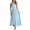 Light Blue Dress, variant on Htigea Summer Maxi Dress for Women Sleeveless Square Neck Tank Dress Elegant Pleated Flowy Holiday Party Dresses Black,L