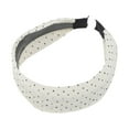 thumbnail image 4 of Unique Bargains 1 Pc Headband Fresh Polka Dot Wide Hair Accessories Beige, 4 of 5