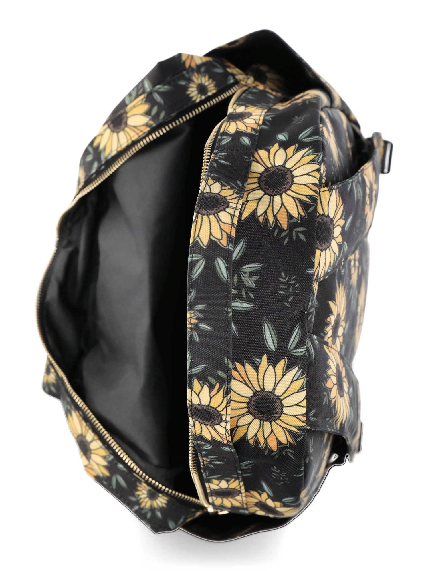 No Boundaries Women's Dome Backpack Black Sunflower