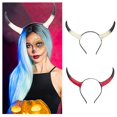 thumbnail image 2 of Kids Cattle Horn Headbands for Party Halloween Headwear for Music Festivals Photo Props for Halloween Photography White, 2 of 4