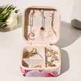 thumbnail image 6 of Peony Travel Portable Square Jewelry Stand with Box, Display, and Bracelet Holder - Ideal for Rings, Earrings, Necklaces, and More - Suitable for Girls and Women, 6 of 6