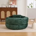 thumbnail image 5 of S-HOME High-Back Oversized Bean Bag Chair with Ergonomic Support, 3 Pillows, and Corduroy Fabric Memory Foam Filling, for Adults and Kids' Spaces, Emerald, 5 of 15
