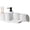 White Sandy Stone, variant on Bathroom Accory Set - 6 Pieces Bathroom Accories Set Complete with Soap Dispenser Toothbrush Holders Tumbler Vanity Tray and 2 Qtip Holder for Home Organizer and Decor White