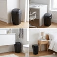 thumbnail image 2 of Bote de Basura con Tapa Balancín, Pack de 4 Basureros de 11 L, Botes de Plástico Resistentes y Duraderos, Diseño Compacto para Cocina, Baño, Oficina y Hogar, 2 of 5