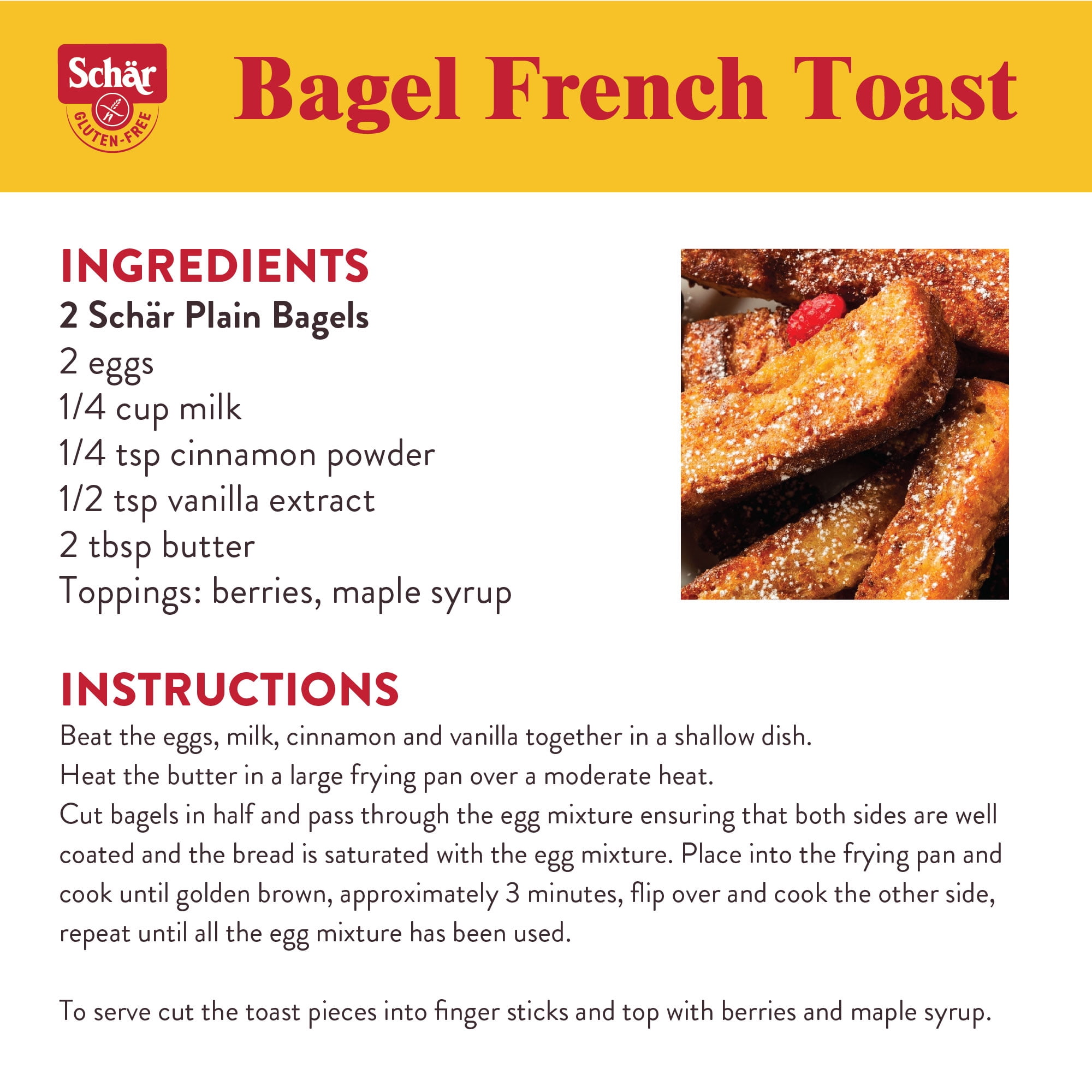 Schar Gluten Free Classic and Chewy Pre-Sliced Plain Bagels, 14.1 oz