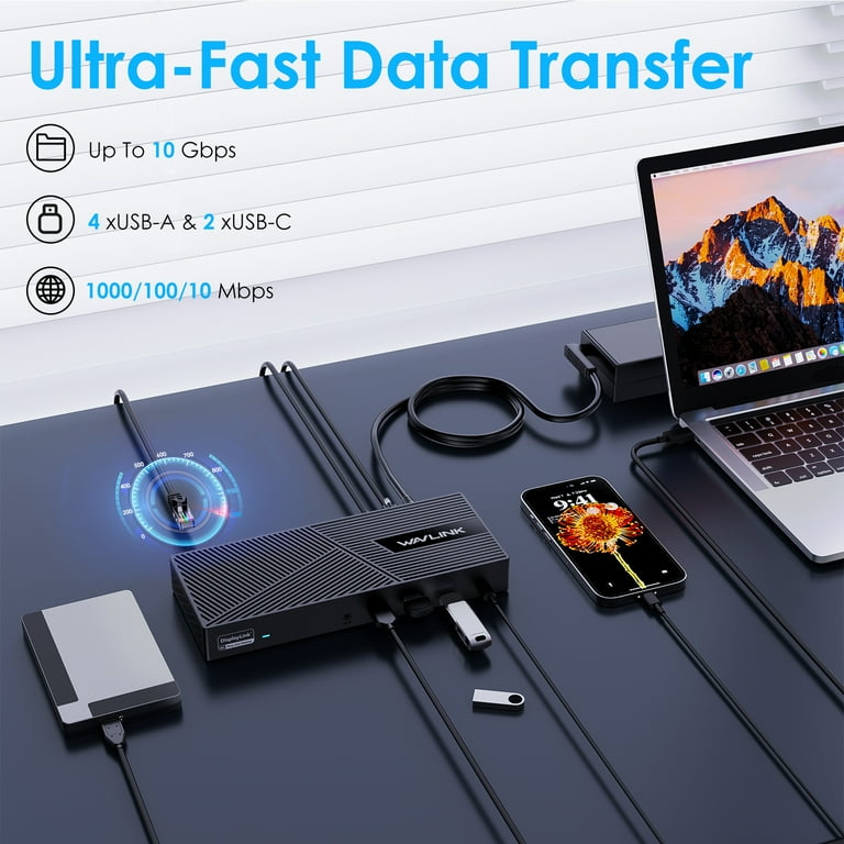 WAVLINK UG63PD25 USB-C Triple Display Laptop Docking Station