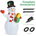 thumbnail image 3 of Gymax 5ft Inflatable Christmas Snowman Indoor Outdoor Blow Up Decor w/ LED Light, 3 of 6