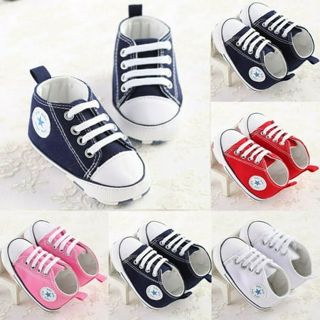 Infant Toddler Baby Boys Girls Soft Sole Crib Shoes Sneaker Newborn 0-18 Months