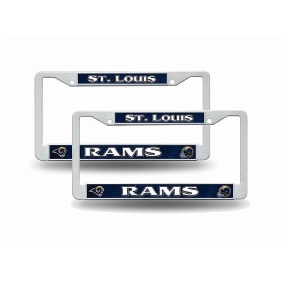St Louis Football Rams Plastic License Plate Frame - Set of Two Frames