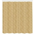 thumbnail image 3 of Ambesonne Geometric Shower Curtain, Diamond Shape Dots, 69"Wx84"L, Caramel and Beige, 3 of 3