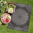 thumbnail image 1 of ZXNYH Outdoor Rug - Modern Area Rugs for Indoor and Outdoor patios, Kitchen and Hallway mats - Washable Outside Carpet (5x7, Bordered - Beige/White), 1 of 8