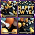 thumbnail image 4 of Glitter Design Happy New Year Banner Gold Silver New Year Banner Star Decoration Balloon Decor Celebration Banner for New Year Party Holiday Celebration Indoor Decoration, 4 of 9