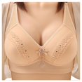 thumbnail image 4 of Sngxgn Lace Underwire Bra, Full-Coverage Lace Bra with Underwire C ups, Plunging Underwire Bra for Everyday Comfort(Beige,44), 4 of 4