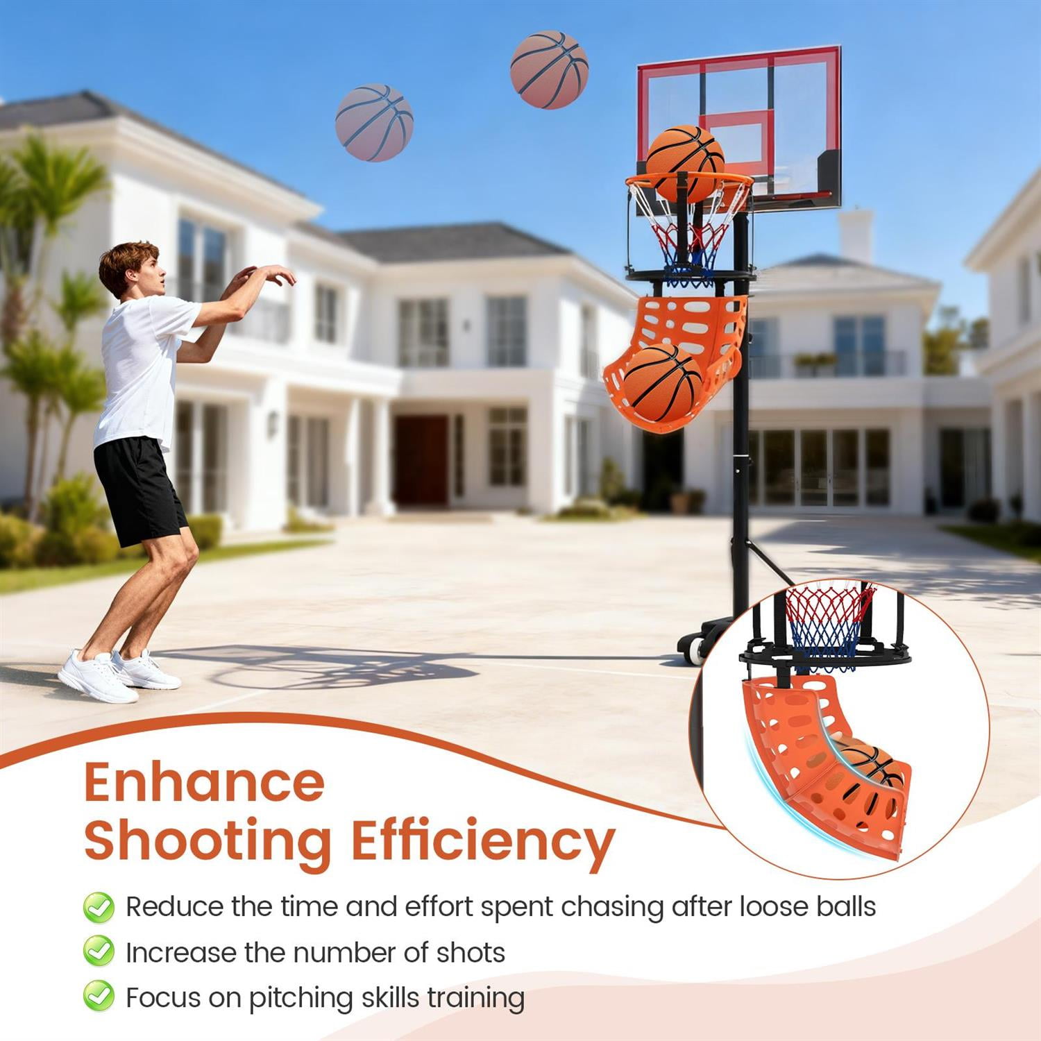 Spaco Portable Outdoor Volleyball Net Set, Heavy-Duty, Anti-Sag Winch, Outdoor Sports, Green