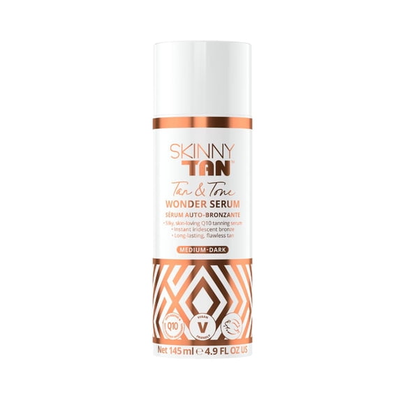Bronceador Skinny Tan Wonder Serum Iridiscente 145 mL para Piel Seca