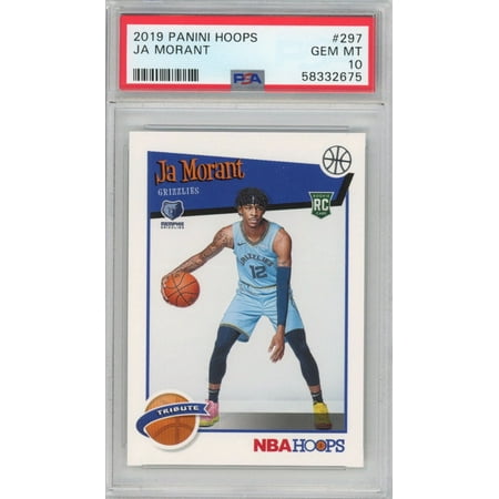 

Graded 2019-20 Panini Hoops Ja Morant #297 Rookie RC Basketball Card PSA 10 Gem Mint
