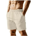 thumbnail image 2 of Jjayotai Mens George Shorts, Men Fashion Casual Drawstring Elastic Waist Shorts with Pockets, Shorts Men, 2 of 5